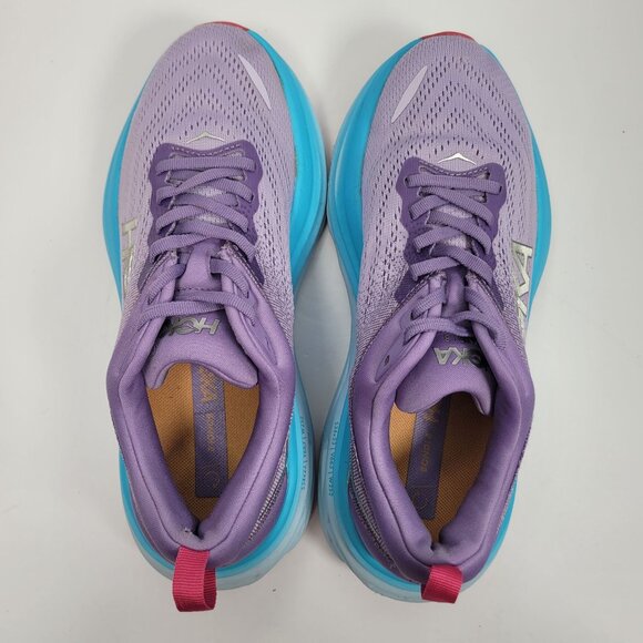 Hoka One One Bondi 8 Women's Purple Blue Running Shoes FE1223A US Size 8.5B - Picture 5 of 9
